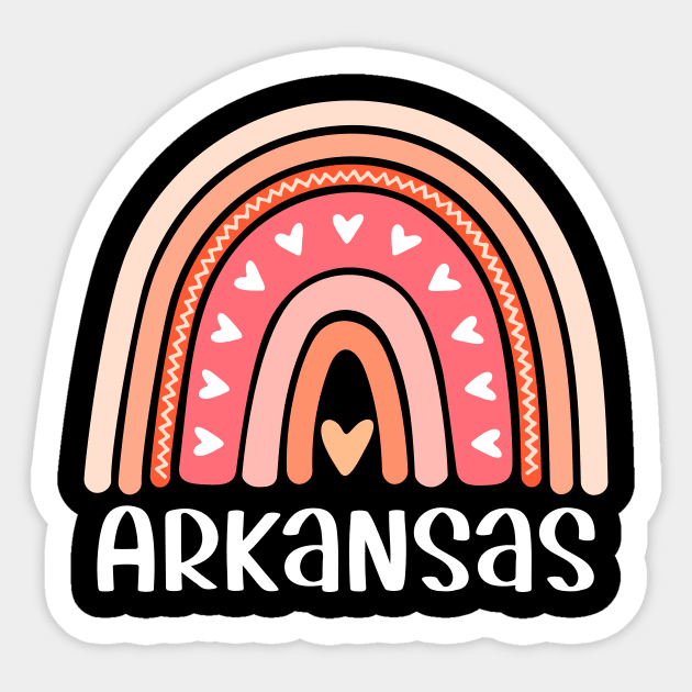 Arkansas Rainbow for Women and Girls Sticker by JKFDesigns